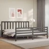Lova Lovos rėmas su galvūgaliu, pilkas, 200x200cm, medienos masyvas