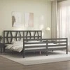 Lova Lovos rėmas su galvūgaliu, pilkas, 200x200cm, medienos masyvas