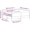 Lovos rėmas be čiužinio, vaško rudas, 180x200cm, pušies masyvas