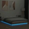Lova Lovos rėmas su LED, ąžuolo, 120x200cm, apdirbta mediena