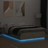 Lova Lovos rėmas su LED, ąžuolo, 160x200cm, apdirbta mediena