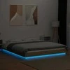 Lova Lovos rėmas su LED, ąžuolo, 160x200cm, apdirbta mediena