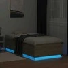 Lova Lovos rėmas su LED, ąžuolo, 90x200cm, apdirbta mediena