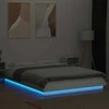 Lova Lovos rėmas su LED, baltas, 140x200cm, apdirbta mediena