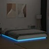 Lova Lovos rėmas su LED, baltas, 150x200cm, apdirbta mediena