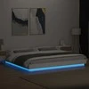 Lova Lovos rėmas su LED, baltas, 200x200cm, apdirbta mediena
