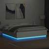 Lova Lovos rėmas su LED, baltas, 200x200cm, apdirbta mediena