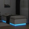 Lova Lovos rėmas su LED, baltas, 90x200cm, apdirbta mediena