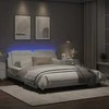 Lova Lovos rėmas su LED, baltos spalvos, 160x200cm, dirbtinė oda