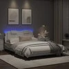 Lova Lovos rėmas su LED, baltos spalvos, 120x200cm, dirbtinė oda