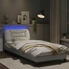 Lova Lovos rėmas su LED, baltos spalvos, 90x190cm, dirbtinė oda