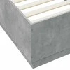 Lova Lovos rėmas su LED, betono pilkas, 90x200cm, apdirbta mediena