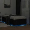 Lova Lovos rėmas su LED, juodas, 75x190cm, apdirbta mediena