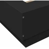 Lova Lovos rėmas su LED, juodas, 75x190cm, apdirbta mediena