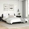 Lova Lovos rėmas su LED, juodas ir baltas, 160x200cm, dirbtinė oda