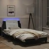 Lova Lovos rėmas su LED, juodas ir baltas, 100x200cm, dirbtinė oda