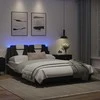 Lova Lovos rėmas su LED, juodas ir baltas, 120x200cm, dirbtinė oda