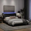 Lova Lovos rėmas su LED, juodos spalvos, 120x200cm, audinys