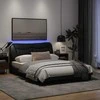 Lova Lovos rėmas su LED, juodos spalvos, 140x200cm, audinys