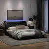 Lova Lovos rėmas su LED, juodos spalvos, 160x200cm, audinys