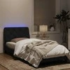 Lova Lovos rėmas su LED, juodos spalvos, 80x200cm, aksomas