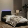 Lova Lovos rėmas su LED, juodos spalvos, 80x200cm, aksomas