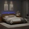 Lova Lovos rėmas su LED, kapučino spalvos, 160x200cm, dirbtinė oda
