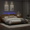 Lova Lovos rėmas su LED, kapučino spalvos, 180x200cm, dirbtinė oda