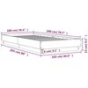 Lovos rėmas su LED lemputėmis, dūminio ąžuolo, 100x200cm