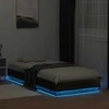 Lova Lovos rėmas su LED lemputėmis, rudos ąžuolo spalvos, 90x200cm
