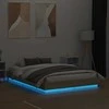 Lova Lovos rėmas su LED lemputėmis, sonoma ąžuolo spalvos, 135x190cm