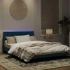 Lova Lovos rėmas su LED, mėlynos spalvos, 140x190cm, aksomas
