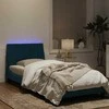 Lova Lovos rėmas su LED, mėlynos spalvos, 90x200cm, aksomas