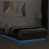 Lova Lovos rėmas su LED, rudas ąžuolo, 120x200cm, apdirbta mediena