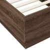Lova Lovos rėmas su LED, rudas ąžuolo, 75x190cm, apdirbta mediena