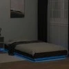 Lova Lovos rėmas su LED, rudas ąžuolo, 90x190cm, apdirbta mediena