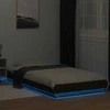 Lova Lovos rėmas su LED, rudas ąžuolo, 90x200cm, apdirbta mediena