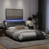 Lova Lovos rėmas su LED, šviesiai pilkas, 140x200cm, audinys