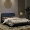 Lova Lovos rėmas su LED, tamsiai pilkas, 140x190cm, aksomas