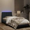 Lova Lovos rėmas su LED, tamsiai pilkas, 80x200cm, aksomas