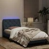 Lova Lovos rėmas su LED, tamsiai pilkas, 90x200cm, aksomas