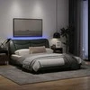 Lova Lovos rėmas su LED, tamsiai pilkas, 160x200cm, audinys