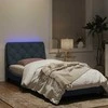 Lova Lovos rėmas su LED, tamsiai pilkas, 80x200cm, aksomas