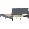 Lova Lovos rėmas su LED, tamsiai pilkas, 140x200cm, aksomas