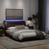 Lova Lovos rėmas su LED, tamsiai rudas, 140x190cm, audinys