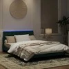Lova Lovos rėmas su LED, tamsiai žalias, 140x190cm, aksomas