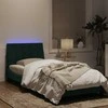 Lova Lovos rėmas su LED, tamsiai žalias, 90x200cm, aksomas