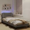 Lova Lovos rėmas su LED, taupe spalvos, 80x200cm, audinys