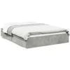 Lova Lovos rėmas su stalčiais, betono, 150x200cm, apdirbta mediena