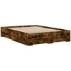 Lova Lovos rėmas su stalčiais, dūminio ąžuolo, 120x200cm, mediena